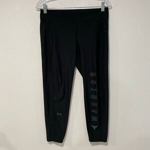 Under Armour Project Rock HeatGear Leggings Black Youth Large “Warrior”
